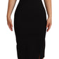 Dolce & Gabbana Sleek Square Neck Midi Cocktail Dress