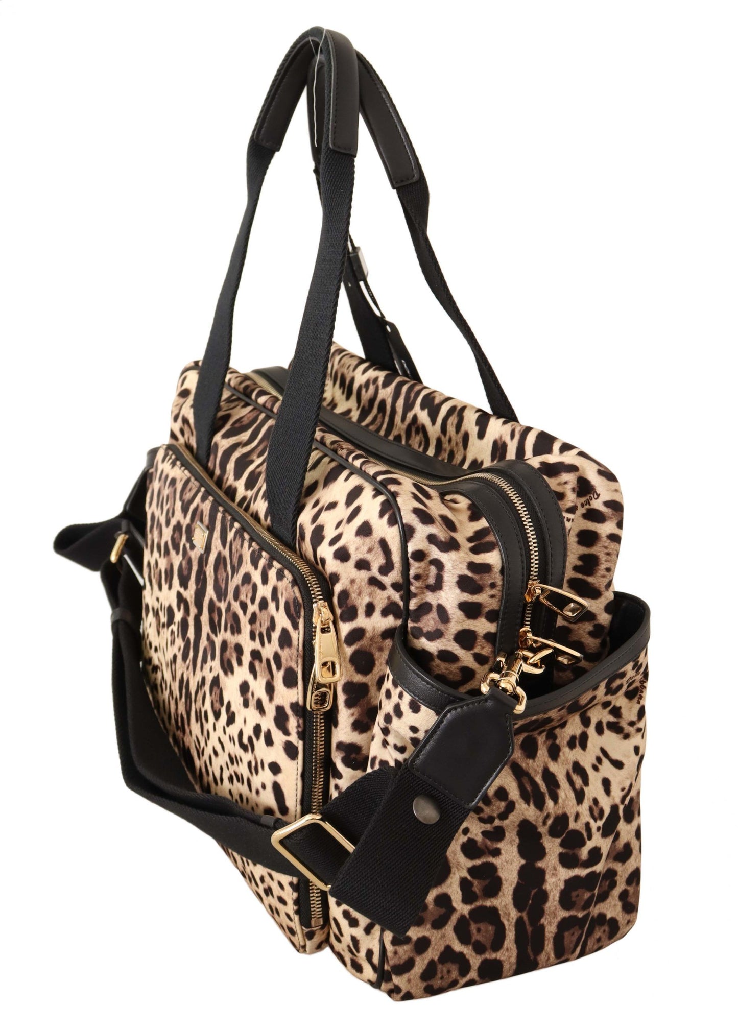 Dolce & Gabbana Elegant Leopard Print Baby Changing Bag