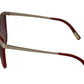 Dolce & Gabbana Chic Silver Maroon Sunglasses for Her