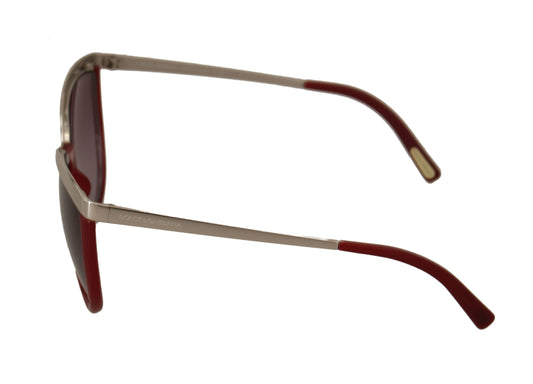 Dolce & Gabbana Chic Silver Maroon Sunglasses for Her