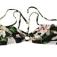 Dolce & Gabbana Elegant Lilies Print Bikini Top