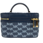 Michael Kors Jet Set Medium Navy Multi Jacquard Canvas Zip Trunk Crossbody Bag