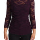 Dolce & Gabbana Elegant Sheer Lace Long Sleeve Blouse