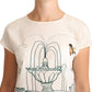 Dolce & Gabbana Elegant Silk Botanical Garden Fountain Tee