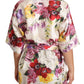 Dolce & Gabbana Elegant Silk Floral Pajama-Style Blouse