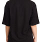 Dolce & Gabbana Glamorous Black Gold Motif Cotton Tee