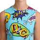 Dolce & Gabbana Chic Cartoon Print Cropped Sleeveless Top