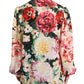 Dolce & Gabbana Elegant Floral Silk Ascot Blouse