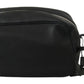 Dolce & Gabbana Sleek Black Leather Wristlet Clutch Bag