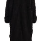 Dolce & Gabbana Elegant Black Fur Cape Trench Coat