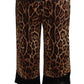 Dolce & Gabbana Elegant Leopard Print Cropped Pants