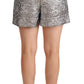 Dolce & Gabbana Chic Floral Brocade High Waist Mini Shorts