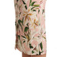 Dolce & Gabbana Elegant Pink Lily Print Midi Skirt