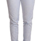 Acht Light Blue Cotton Push Up Denim Jeans