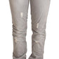 Acht Chic Slim Fit Tattered Gray Wash Jeans