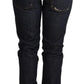 Acht Elegant Low Waist Skinny Dark Blue Jeans