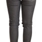 Acht Elegant Gray Mid Waist Skinny Jeans