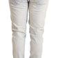 Acht Chic Light-Blue Folded Hem Denim Jeans