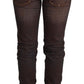 Acht Chic Low Waist Skinny Brown Jeans