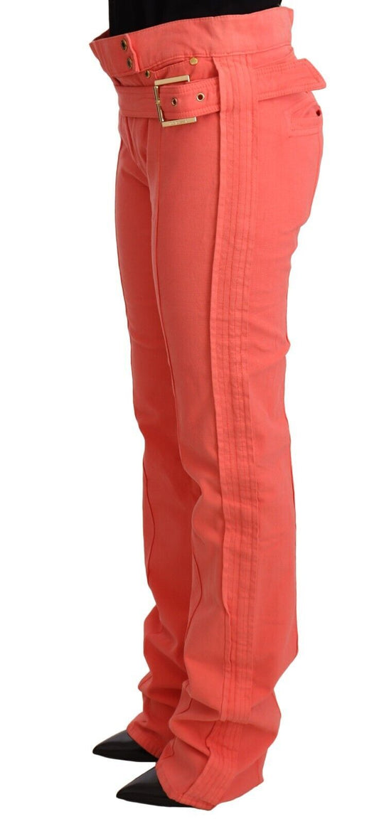 Roberto Cavalli Chic Orange Mid Waist Skinny Jeans