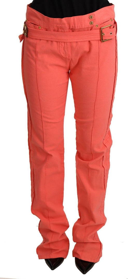 Roberto Cavalli Chic Orange Mid Waist Skinny Jeans