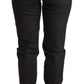 Ermanno Scervino Chic Black Low Waist Skinny Jeans