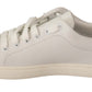 Dolce & Gabbana Elegant White Purple Sneakers Luxury Footwear