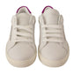 Dolce & Gabbana Elegant White Purple Sneakers Luxury Footwear