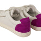 Dolce & Gabbana Elegant White Purple Sneakers Luxury Footwear