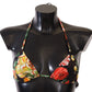 Dolce & Gabbana Elegant Floral Print Bikini Top