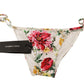 Dolce & Gabbana Chic Floral Print Bikini Bottom with Drawstrings