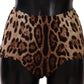 Dolce & Gabbana High Waist Leopard Print Bikini Bottom