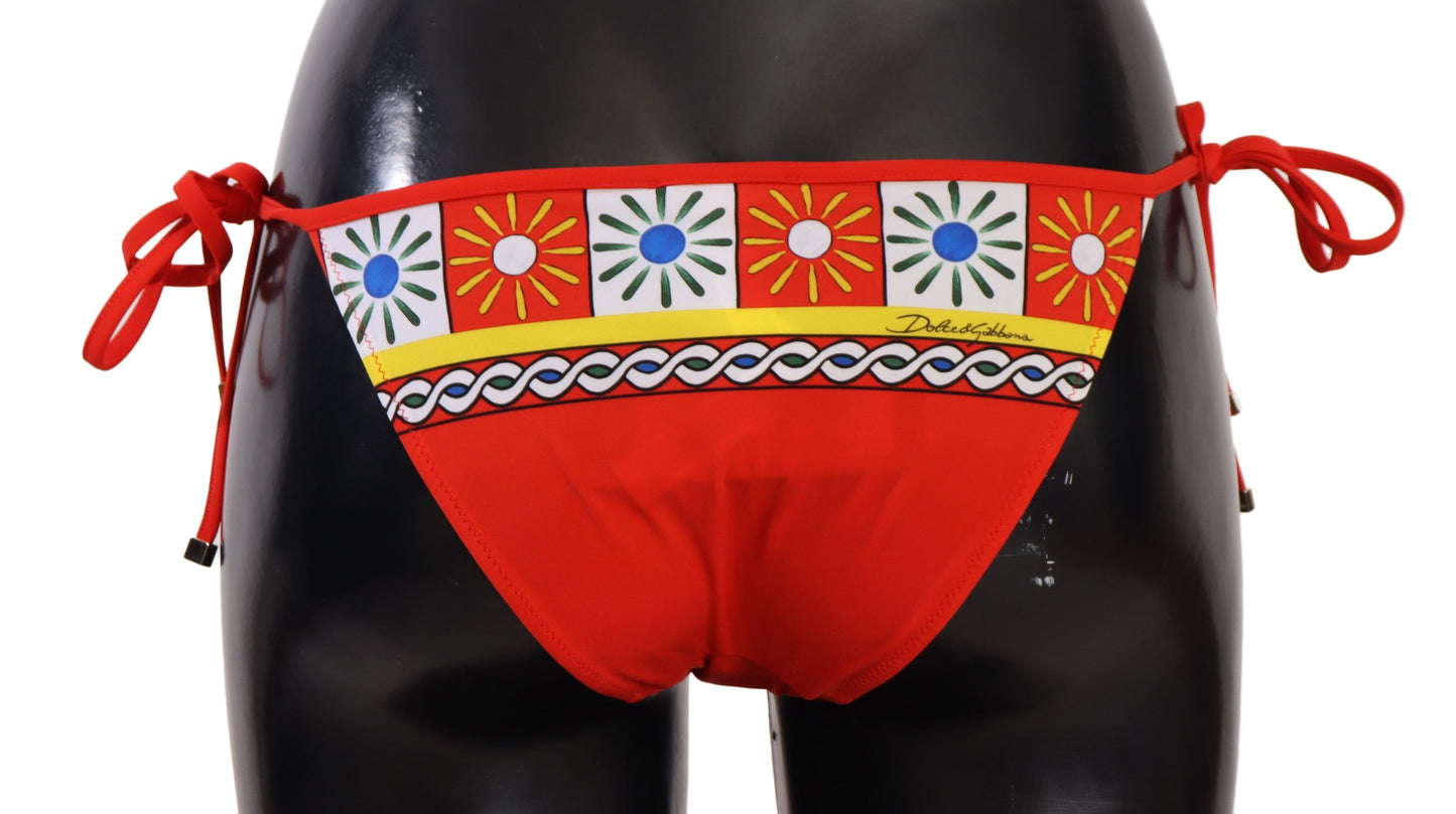 Dolce & Gabbana Chic Carretto Print Bikini Bottoms