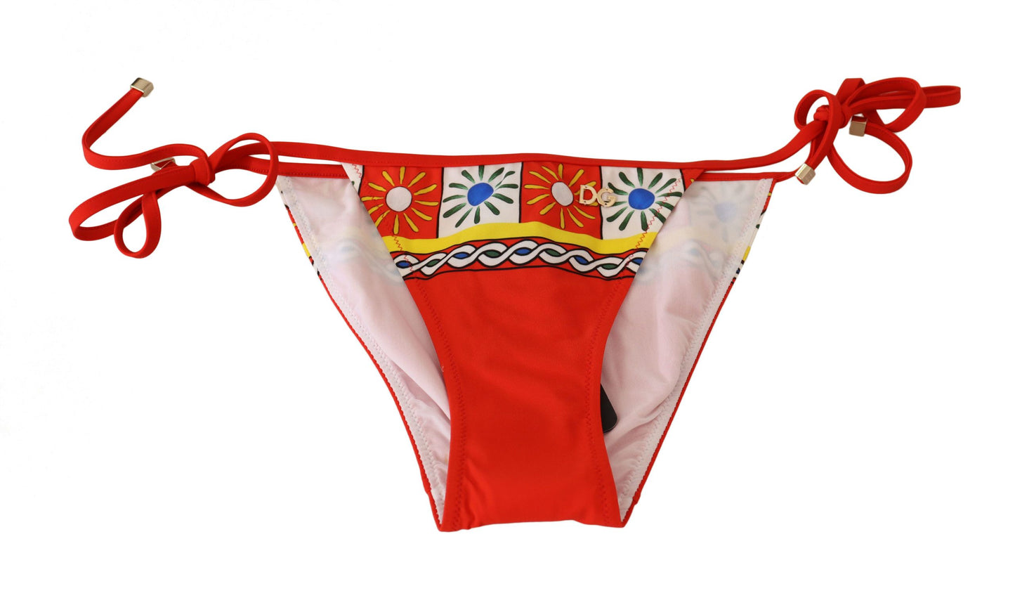 Dolce & Gabbana Chic Carretto Print Bikini Bottoms