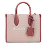 Michael Kors Mirella Small Powder Blush PVC Top Zip Shopper Tote Crossbody Bag