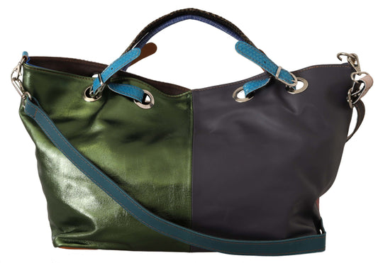 EBARRITO Multicolor Leather Shoulder Tote Bag