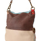 EBARRITO Chic Multicolor Leather Tote with Gold Accents