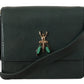 Patrizia Pepe Elegant Green Leather Shoulder Bag