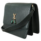 Patrizia Pepe Elegant Green Leather Shoulder Bag