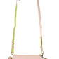 Blumarine Elegant Leather Shoulder Flap Bag in Pink & Green