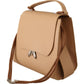 Patrizia Pepe Elegant Beige Leather Shoulder Bag