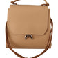 Patrizia Pepe Elegant Beige Leather Shoulder Bag