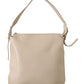 Patrizia Pepe Chic Off White Leather Shoulder Bag