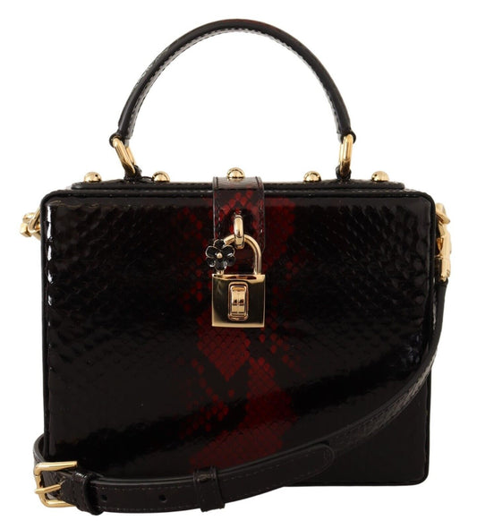 Dolce & Gabbana Stunning Gold Detail Black Bordeaux Box Bag