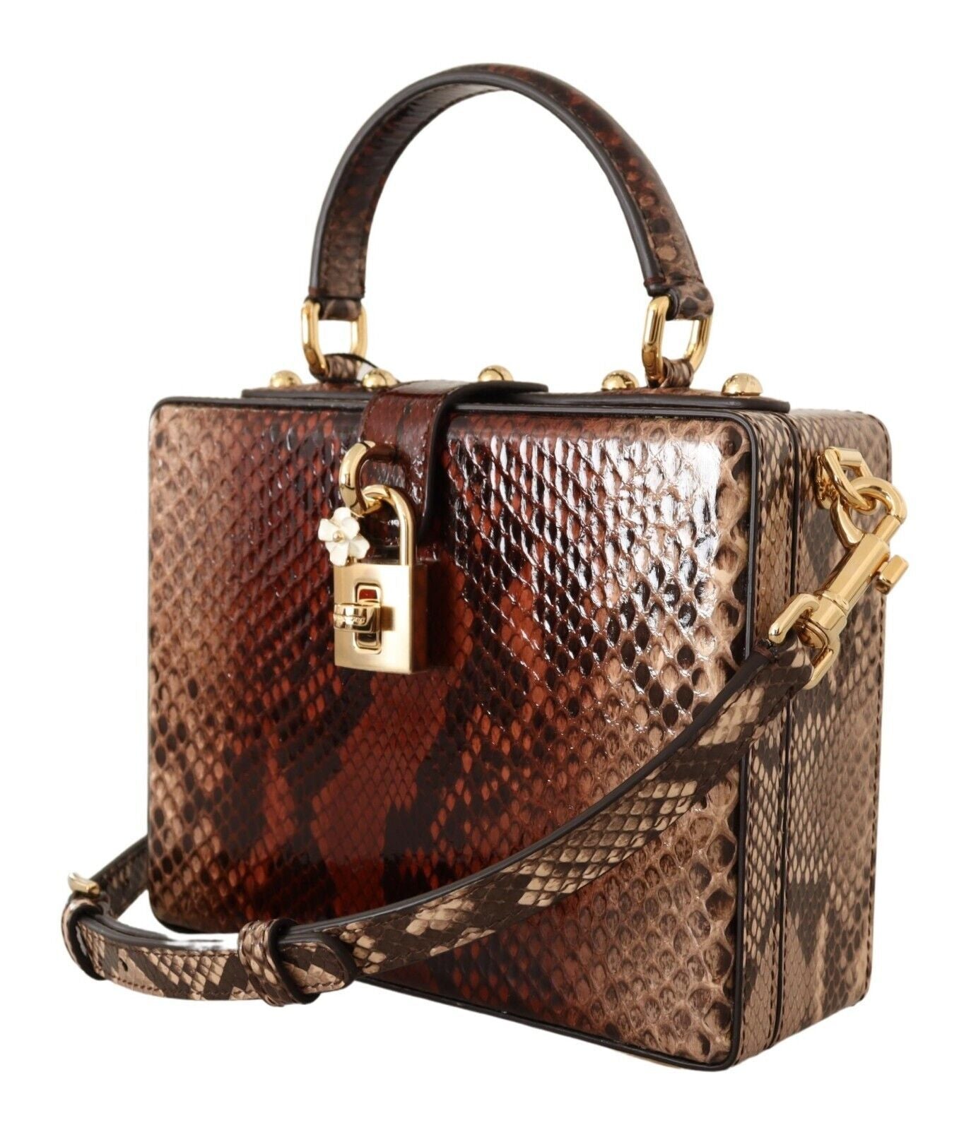 Dolce & Gabbana Exotic Python Leather Shoulder Box Bag