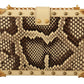 Dolce & Gabbana Chic Yellow Box Clutch with Heart Twist