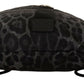 Dolce & Gabbana Elegant Gray Leopard Backpack for Stylish Travels