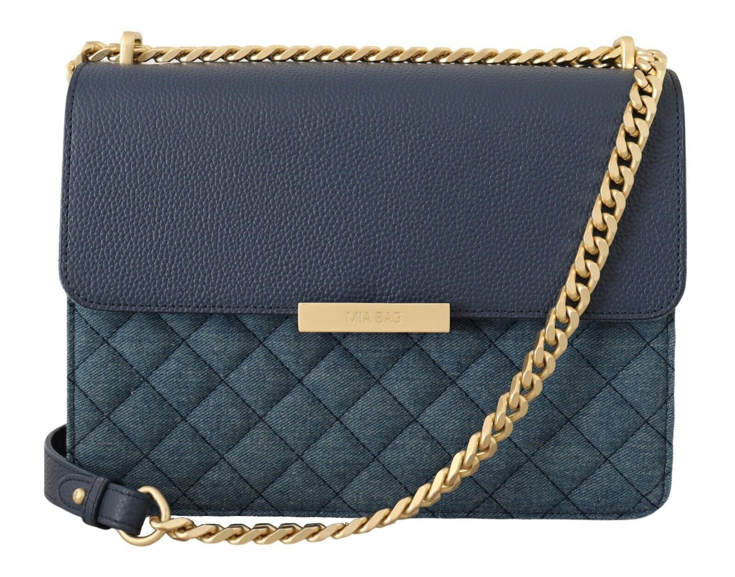 MIA Chic Denim Gold Detail Shoulder Bag