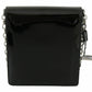 Dolce & Gabbana Chic Patent Leather Clutch with Silver Accents