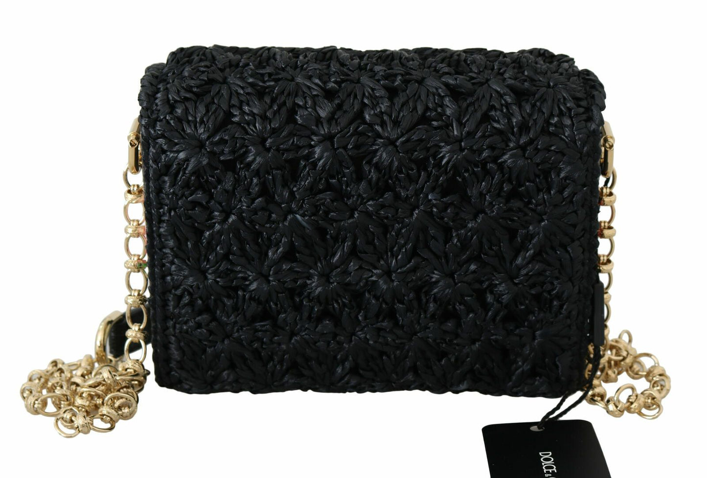 Dolce & Gabbana Chic Black MILLENNIALS Embroidered Purse